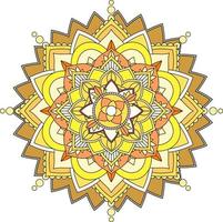 Vintage mandala with thin lines vector