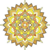 Vintage mandala with thin lines vector