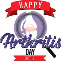 World arthritis day word banner design vector