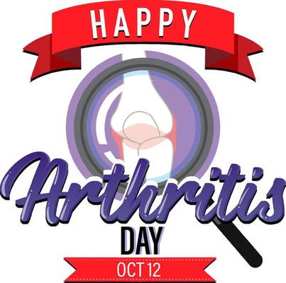 World arthritis day word banner design