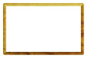 Wooden picture frame isolated on white background. with clipping path. photo