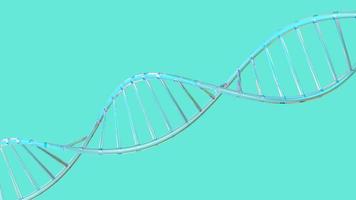 Helix dna aislado en la representación de ilustración 3d de fondo foto