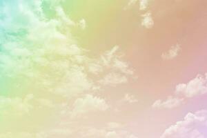 Abstract blurred soft cloud background with a pastel multicolored gradient. For card design or wallpaper. photo