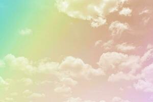 Abstract blurred soft cloud background with a pastel multicolored gradient. For card design or wallpaper. photo