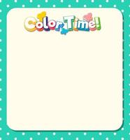 Cute blank ...... color border for worksheet vector