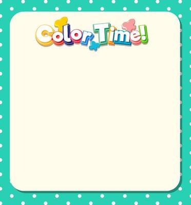 Cute blank ...... color border for worksheet