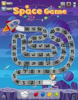 Space maze puzzle game template vector