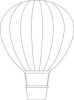 Balloon black and white doodle character vector