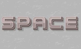logotipo de fuente espacial sobre fondo gris vector