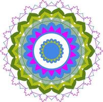 Vintage mandala with thin lines vector