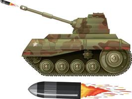 Tank and bullet firing vector