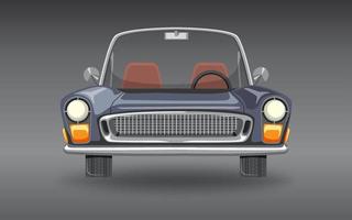 coche clásico sobre fondo gris vector