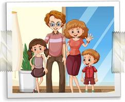 A photo of family on white backgound vector