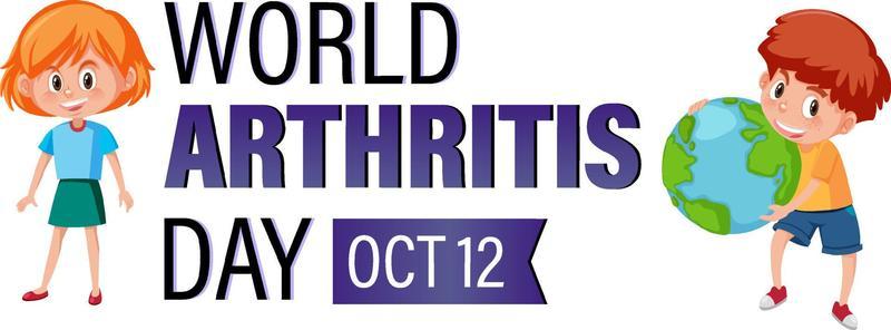 World arthritis day word banner design