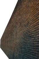 endless brick wall isolated on white photo