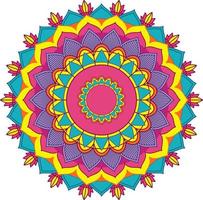 Vintage mandala with thin lines vector