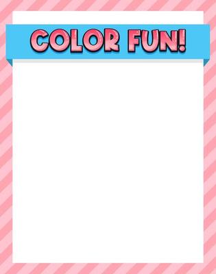 Colour fun border template background