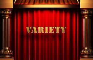 variety golden word on red curtain photo