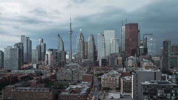 4K Timelapse Sequence of Toronto, Canada - The skyline from Day to Night