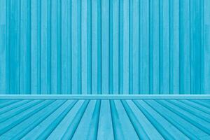 Blue wooden interior room, wood texture for background vintage style photo