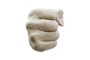 Punch fist isolated on white background with clipping path. photo