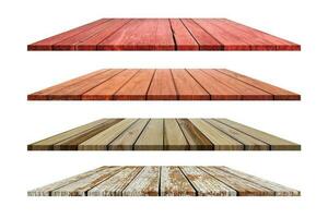 Set of wooden floor isolated on white background. with clipping path photo