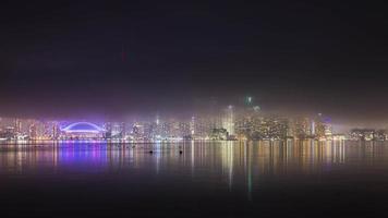 4k timelapse-reeks van toronto, canada - de skyline met de mist video