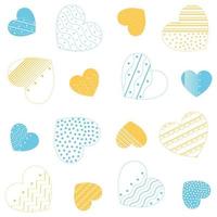 Love Ukraine. Vector Seamless Pattern With Hearts