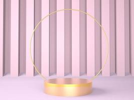 Product podium on pastel background 3d. Abstract minimal geometry concept. Studio stand platform theme. Exhibition and business marketing presentation stage. photo