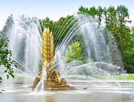 Russia Moscow July 24, 2021 VDNH Golden Ear Fountain photo