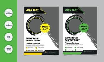 Modern Fitness Flyer Templates vector