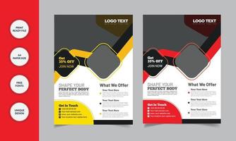 Modern Fitness Flyer Templates vector