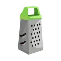 Vector cartoon kitchen grater or shredder image on white background.