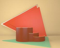 Abstract geometric shapes of product display with minimal and modern concepts, pedestal, podium, stand, 3D rendering. photo