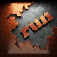 run vector word of wood photo