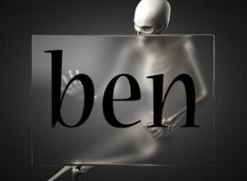 ben word on glass and skeleton photo