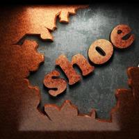 shoe vector word of wood photo