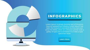 Infographics website banner design template vector