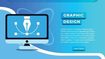 Graphic Design website banner design template vector