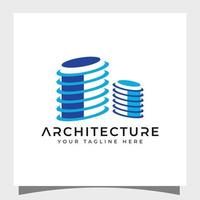 Architecture building  logo design template real estate services vector