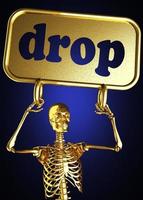 drop word and golden skeleton photo