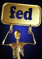 fed word and golden skeleton photo