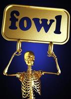 fowl word and golden skeleton photo