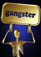 gangster word and golden skeleton photo
