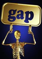 gap word and golden skeleton photo