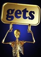 gets word and golden skeleton photo