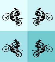 Pop art dirt bike poster vector