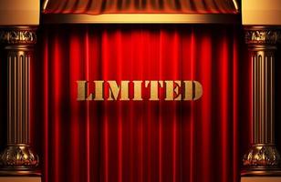 limited golden word on red curtain photo