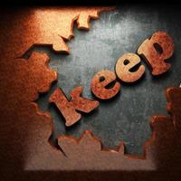 keep vector word of wood photo