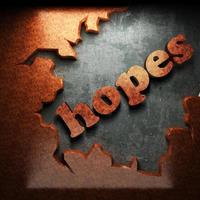 hopes vector word of wood photo